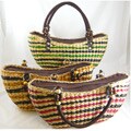 Water Hyacinth Patterned Shoulder Bag (Thailand)