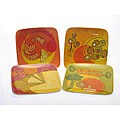 Certified International Set of 4 Assorted Design 8.25-inch Plates
