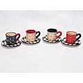 Certified International 4-oz Espresso Cup with Saucer Set (Pack of 4)