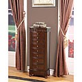 Muscatto Coffee 8-Drawer Charging Jewelry Armoire