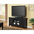 Wood 52-inch Black TV Console