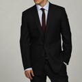 Ben Sherman Men's Slim Fit Navy Stripe Wool Suit