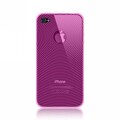 Mivizu Rose Petal Pink Circles Apple iPod Touch 4th Generation TPU Case/ In-ear Earbuds