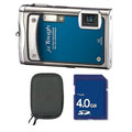 Olympus Stylus Tough 8000 12MP Blue Digital Camera 4GB KIT(Refurbished)
