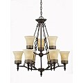 York Energy Star 9-light English Bronze Chandelier