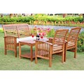 Acacia Wood 4-piece Patio Set