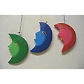 Set of 3 Balsa Wood Multi-colored Moon Ornaments (Nicaragua)