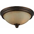 Ironstone Platinum Bronze 3-light Flush Ceiling Light