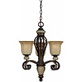 Ironstone Platinum Bronze 3-light Chandelier