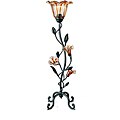 Amber Mist Blacksmith Bronze Buffet Lamp