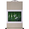'Cranes and Jade Willows' Wall Art Scroll Painting (China)