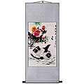 'Cats and Spring Flowers' Wall Art Scroll Painting (China)