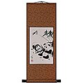 'Pandas and Bamboo' Wall Art Scroll Painting (China)