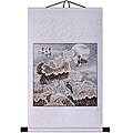 'Bird and Water Lily' Wall Art Scroll Painting (China)