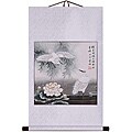 'Heron and Lotus Flower' Wall Art Scroll Painting (China)