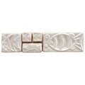SomerTile 2x8-in Handmade Cobble Aquatica Bianco Border Mosaic Tile (Pack of 6)