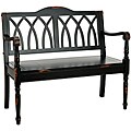 Carlise Distressed Black Bench