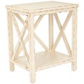 Otley White Cross Back End Table