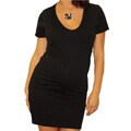 [Bump] Women's Black V-neck Maternity Dress