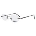 Accommodating hints on rimless eyeglass frames s Phillip Bloch for Hush Puppies Men's PB02 Optical Frames