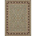 Primeval Sage/ Coffee Oriental Rug (5'3 x 7'7)