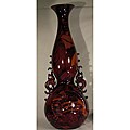 Vintage 22-inch Chinese Red Cinnarbar Lacquer Vase