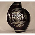Taiji 11-inch Handcrafted and Painted Pottery Vase