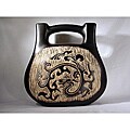 Ancient Dragon 11.5-inch Handcrafted and Painted Pottery Vase