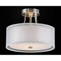 Altea 3-light Satin Nickel Flush Mount Chandelier