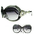 Women's 2905 Grey Stripe Round Sunglasses