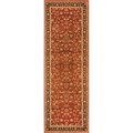 Hand-tufted Primeval Orange Oriental Rug (2'8 x 7'7)