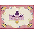 Tweens Pink Castle Rug (3'3 x 5')