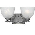 2-light Silver Finish Bath Vanity