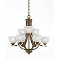 9-light Gold Finish Chandelier