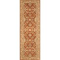 Hand-tufted Aara Orange Wool Rug (2'3 x 8')