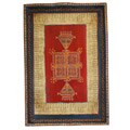 Wooden Hand-painted Embossed Tray (India)