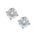 14k Yellow Gold Moissanite Stud Earrings