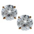 14k Yellow Gold Moissanite Stud Earrings
