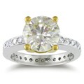 Platinum 3 1/2ct TDW Certified Diamond Engagement Ring (H-I, I1-I2)
