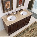 Alameda 55-inch Double-sink Dark Brown Bathroom Vanity