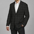 U&I Men's Charcoal Wool Two-button Sportcoat