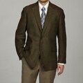 U&I Men's Olive Faux Suede Two-button Sportcoat