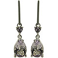 Gems For You Sterling Silver Pink Amethyst Dangle Earrings