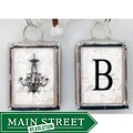 Anna and Rose Glass Classic Vintage Chandelier Monogram Charm Necklace