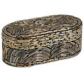 Kikar Wood and Glass Regent Sequoia Oblong Decorative Box