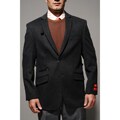 Mantoni Men's Charcoal Wool and Cashmere Single-breasted Jacket