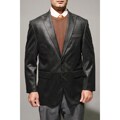 Mantoni Men's Black Faux Leather Sportcoat