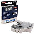 Dymo D1 Black on Silver Tape Label Cassette