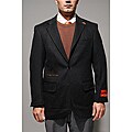 Mantoni Men's Black Wool-blend Sportcoat