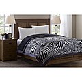 Softspun Zebra Print Full/ Queen-size Down Alternative Blanket